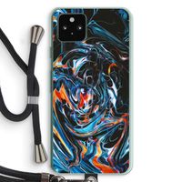Black Unicorn: Pixel 5a 5G Transparant Hoesje met koord