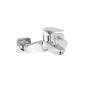 Badkraan Tres Canigó | Opbouw | Mengkraan | Incl.Handdoucheset | 2-weg | hoh 15 cm | 1-hendel | Rond | Chroom