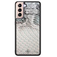 Samsung Galaxy S21 glazen hardcase - Oh my snake