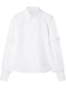 Off-White strap-embellished poplin shirt - Blanc