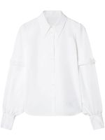 Off-White strap-embellished poplin shirt - Blanc