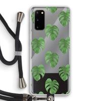 Monstera leaves: Samsung Galaxy S20 Transparant Hoesje met koord