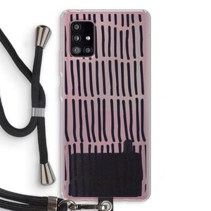 Moroccan stripes: Samsung Galaxy A51 5G Transparant Hoesje met koord
