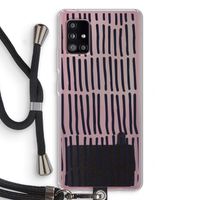 Moroccan stripes: Samsung Galaxy A51 5G Transparant Hoesje met koord