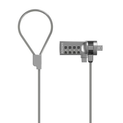 Veiligheidskabel Aisens ASLK-D40N01-SL Zilverkleurig 1,5 m