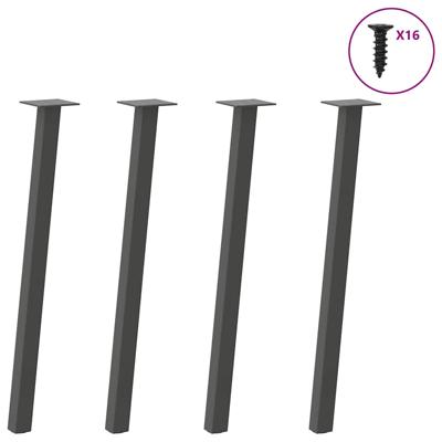 Salontafelpoten 4 st 72 cm staal antraciet