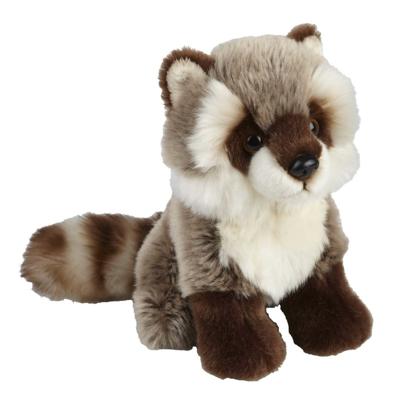 Ravensden Wasbeer knuffel - grijs - pluche - 18 cm - wasberen knuffeldier