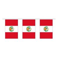 Peru landen thema vlaggetjes - 300 cm - Slingers versiering - Polyester