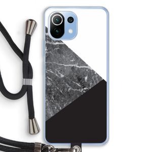 Combinatie marmer: Xiaomi Mi 11 Lite Transparant Hoesje met koord