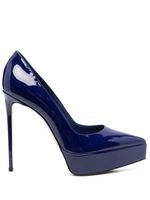 Le Silla escarpins Uma 120 mm en cuir verni - Bleu - thumbnail