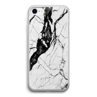 Witte marmer 2: iPhone SE 2020 Transparant Hoesje