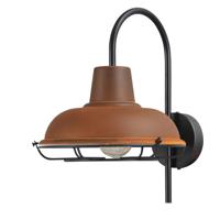 Masterlight Roestbruine industrie wandlamp Industria Grid 33cm roestbruin met zwart 3045-05-25-06-C