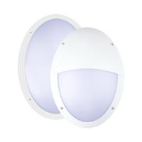 LED Plafondlamp voor buiten met extra lampkap - Ovaal 23 cm - Koud wit - IP54 - 8W