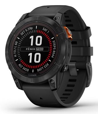 Garmin fēnix 7 Pro Solar Edition 3,3 cm (1.3") MIP 47 mm Digitaal 260 x 260 Pixels Touchscreen Zwart, Grijs Wifi GPS