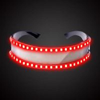 LED glazen lichtgevende partij klassieke speelgoed voor dance DJ partij masker kostuums Props handschoenen (rode gloed)