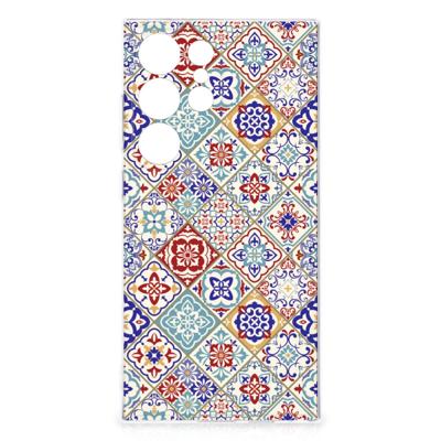 Samsung Galaxy S24 Ultra | TPU | Siliconen hoesje | Tiles Color