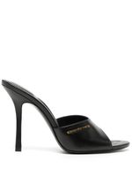 Alexander Wang mules Lucienne à plaque logo - Noir