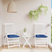 VidaXL Stoelkussens 2 st 40x40x7 cm oxford stof blauw