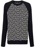 Balmain pull à motif monogrammé - Noir