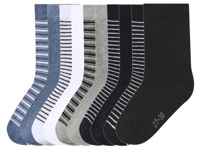 lupilu 10 Paar kinder sokken (Grijs/zwart, 23-26)