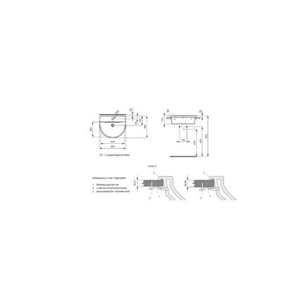 Ideal Standard Connect Arc inbouwwastafel 55x46cm Ideal plus incl. bevestigingsset wit Ideal Standard Connect Arc inbouwwastafel 55x46cm Ideal plus incl. bevestigingsset wit