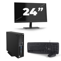 HP Z230 Workstation SFF - Intel Core i7-4e Generatie - 16GB RAM - 256GB SSD - Windows 10 + 1x 24 inch Monitor