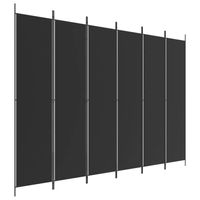 vidaXL Kamerscherm met 6 panelen 300x220 cm stof zwart - thumbnail