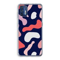 Memphis Shapes Pink: Motorola Moto G9 Plus Transparant Hoesje
