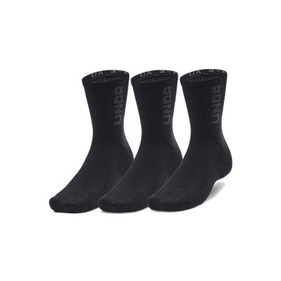 Under Armour Crew Sportsokken 3-Pack Zwart Wit