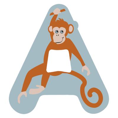 Small Foot - houten dieren kinderletter - a