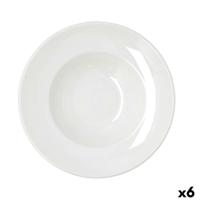 Pastabord Bidasoa Harmony Hydrozero Wit Keramisch Ø 27 cm (6 Stuks)