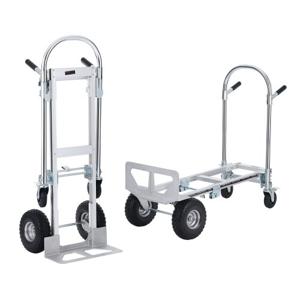 VEVOR 2-in-1 steekwagen opvouwbaar 318/454 kg laadvermogen transportwagen aluminiumlegering en koolstofstaal steekwagen ⇋ platformwagen voor laad- en transporttaken binnen en buiten