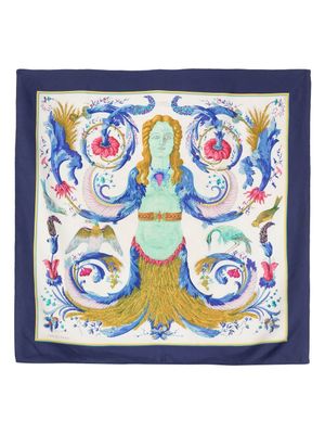 Hermès Pre-Owned foulard Ceres en soie (1990) - Bleu
