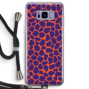 Purple Giraffe: Samsung Galaxy S8 Transparant Hoesje met koord