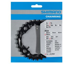 Shimano Kettingblad Deore FC-MT500 30T 10v zwart