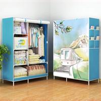Non-woven stof frame versterking garderobe DIY vergadering opslag organisator afneembare kleding meubilair plank (trein)