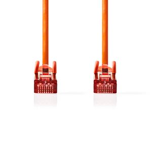 Nedis CAT6 Netwerkkabel | RJ45 Male | RJ45 Male | S/FTP | 0.50 m | Rond | LSZH | Oranje | Label - CCGL85221OG05