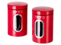 SILVERCREST Set van 2 voorraadpotten (Rood)