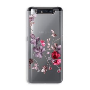 Mooie bloemen: Samsung Galaxy A80 Transparant Hoesje