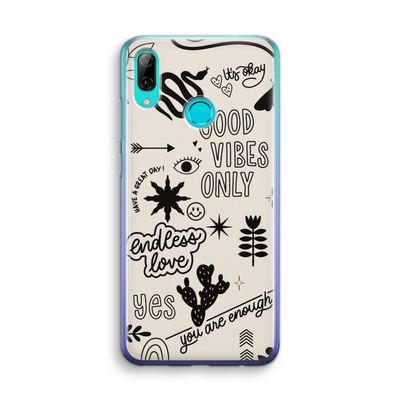 Good vibes: Huawei P Smart (2019) Transparant Hoesje
