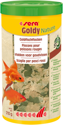 Sera Goldy Nature Goudvissenvoer 1000ml - Natuurlijk & Gezond met Eiwitrijke Vlokken