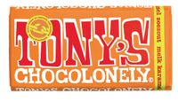 Chocolade Tony&apos;s Chocolonely reep 180gr melk karamel zeezout