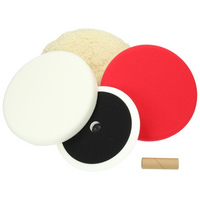 Hikoki Accessoires Startersset Polijst 160 Mm Steunschijf Met Velcro, Wollen Vacht, Wit En Rood Schuim - 753830 Hikoki Accessoires Startersset Polijst 160 Mm Steunschijf Met Velcro, Wollen Vacht, Wit En Rood Schuim - 753830
