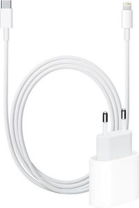 Bulkverpakking iPhone USB-C Fast Charger 20 Watt + USB-C naar Lightning kabel 1 meter