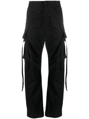 DSQUARED2 pantalon droit en coton à poches cargo - Noir