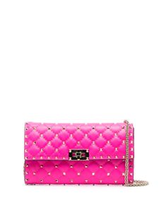 Valentino Garavani pochette Rockstud Spike en cuir - Rose