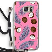 Kokosnoot roze: Samsung Galaxy S7 Transparant Hoesje met koord