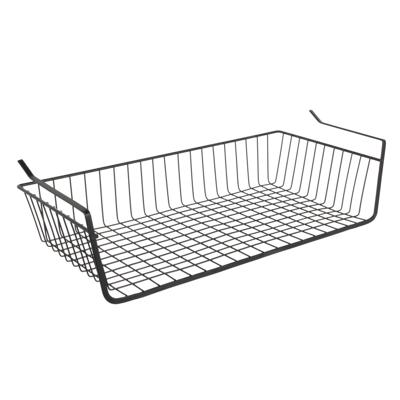 Hangmand voor kast - metaal - 56 x 26 x 14 cm - zwart - kastmandje - opbergers