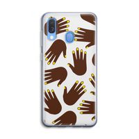 Hands dark: Samsung Galaxy A40 Transparant Hoesje
