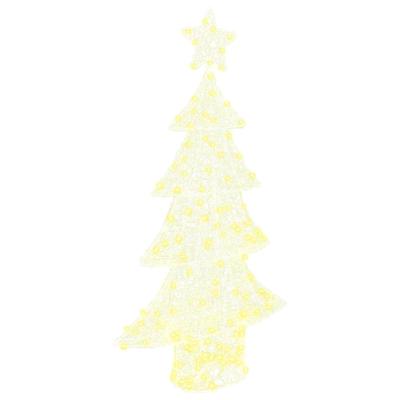 Kerstboom met 160 LED Warmwit 150 cm Acryl